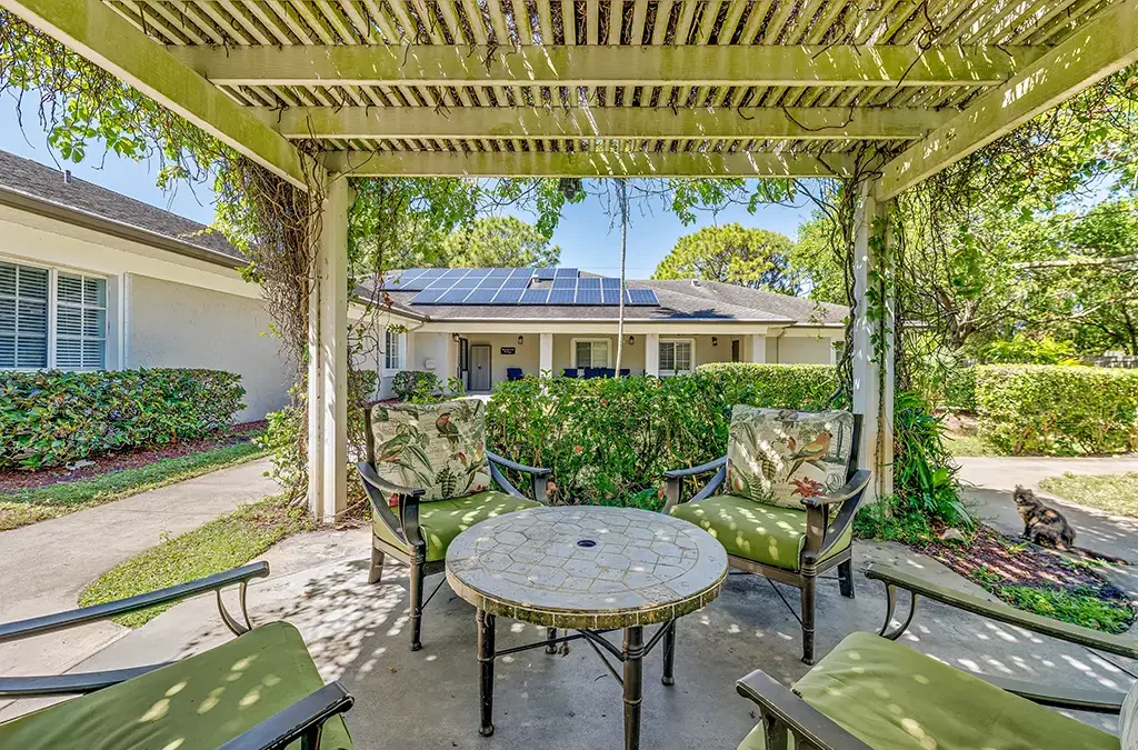 Outdoor Seating under Pergola Outdoor Seating under Pergola